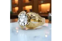 Vintage Jewlery Ring Zircon 14K Yellow gold vrc135y